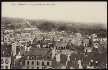 1 vue  - Landerneau. - Vue générale de la ville côté sud-ouest (ouvre la visionneuse)