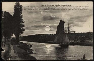 1 vue  - Landerneau. - La légende de la lune, bateau sur l\'Elorn (ouvre la visionneuse)