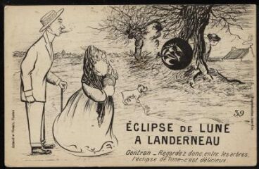 1 vue  - Dessin \'Eclipse de lune à Landerneau\' (ouvre la visionneuse)