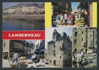 1 vue  - Landerneau.- Les quais, Notre Dame de Rumengol, marchés (C 877/29 ) (ouvre la visionneuse)