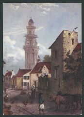 1 vue  - Landerneau.- Dessin du quartier Saint Thomas, lithographie Bretagne Ancienne(LC 25) (ouvre la visionneuse)