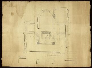 1 vue  - Plan du choeur et sanctuaire de Saint-Houardon (ouvre la visionneuse)