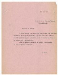 1 vue  - Correspondance du maire au Consul d\'Espagne à Nantes (ouvre la visionneuse)